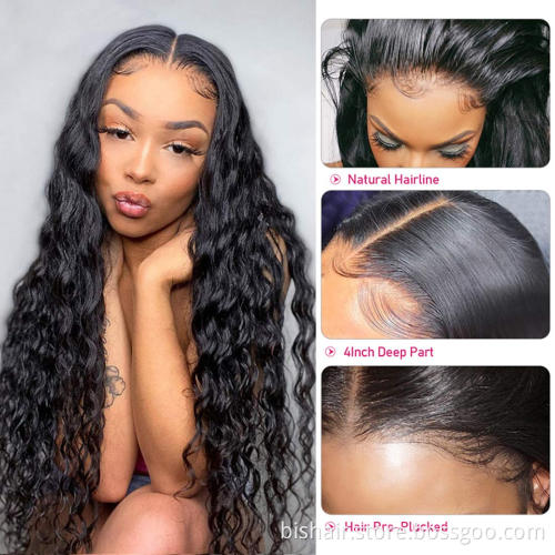 Loose Deep Wave Lace Front Wigs Human Hair  T Part Lace Front Wig Pre Plucked with Baby Hair 22inch, Middle Part Loose Deep Wig
